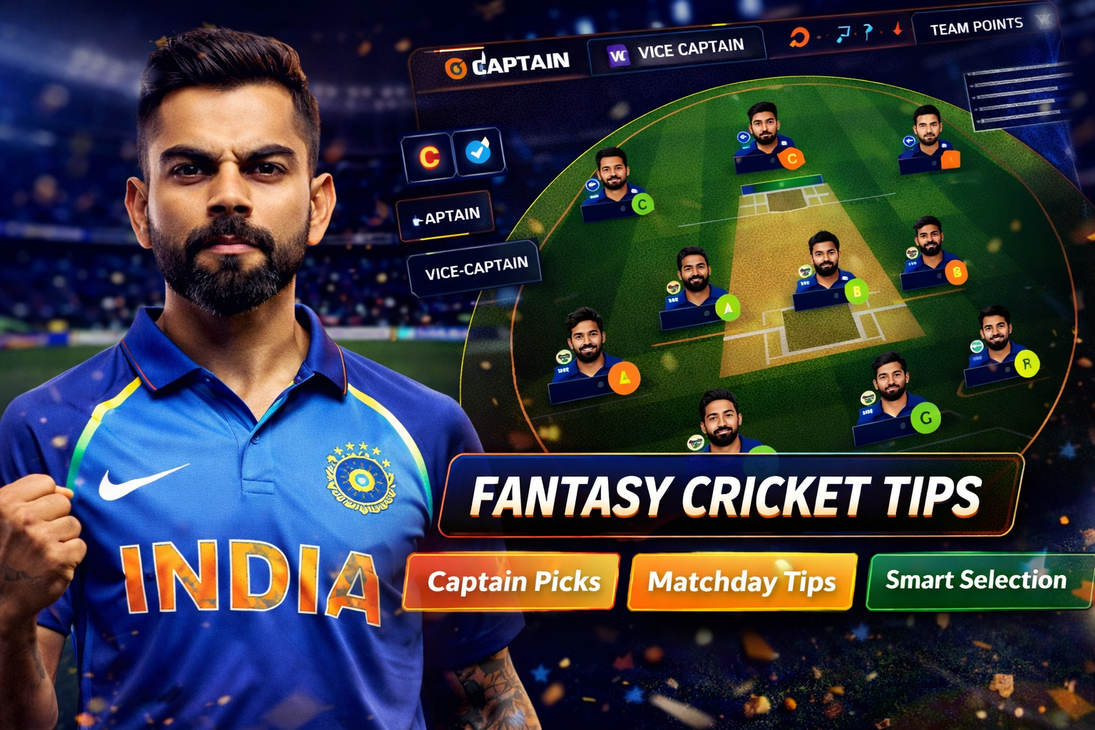 Come Fantasy Play role based fantasy cricket checklist